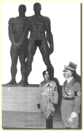 Hitler & Mussolini enjoy a homoerotic exhibit
